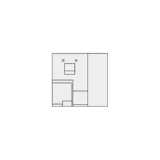 C+P with Sheet Metal Sliding Doors (type 5), HxWxD 195x190x60 cm Equipment Cupboard Light grey (RAL 7035), Light grey (RAL 7035), Keyed to differ